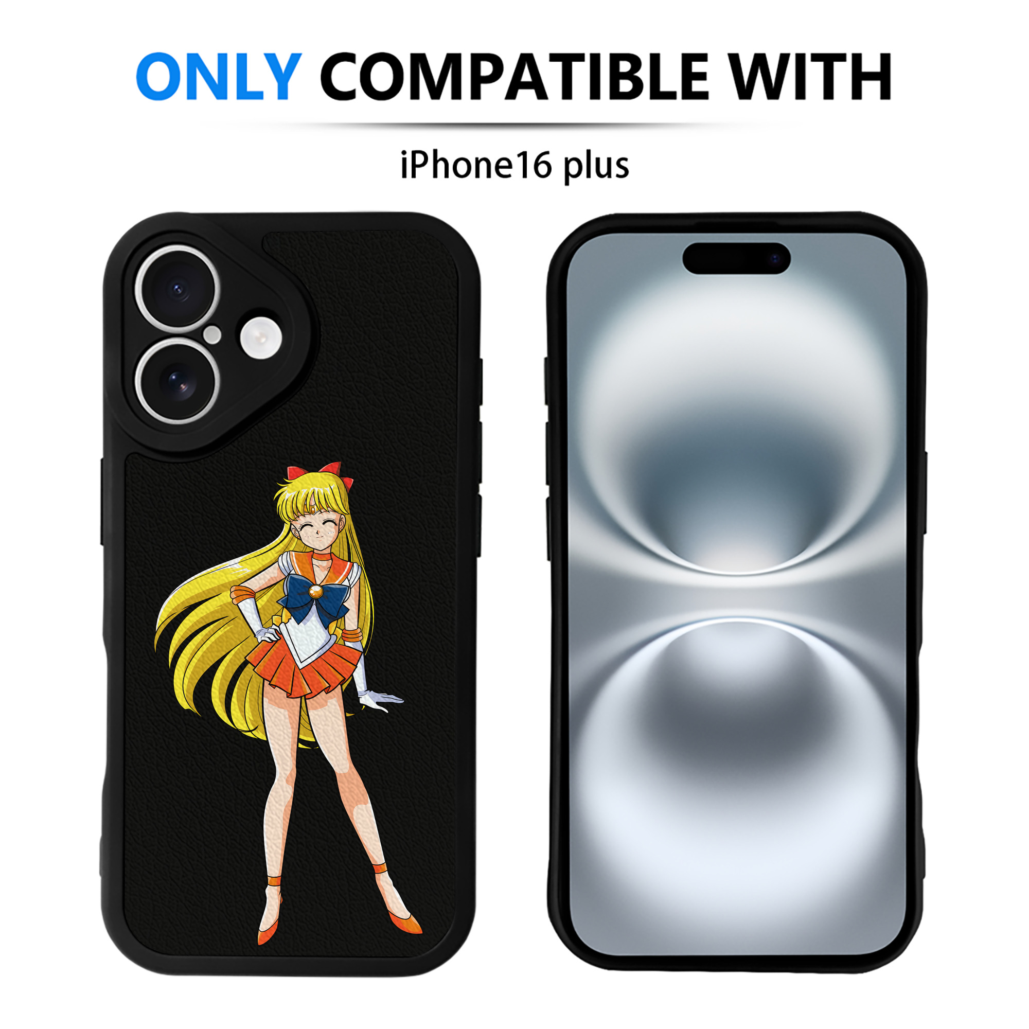 （画像用） 美少女戦士セーラームーン 愛野 美奈子 あいの みなこ Sailor Moon Aino Minako 【iPhone 16シリーズ対応】シリコンスマホケース（レザー調） 材質：シリコン